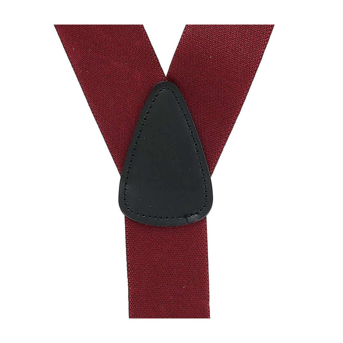 CTM® Men's Elastic Button End Suspenders - Burgundy