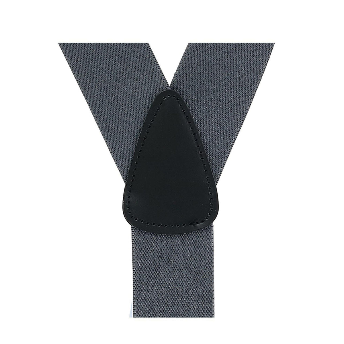 CTM® Men's Elastic Button End Suspenders - Grey