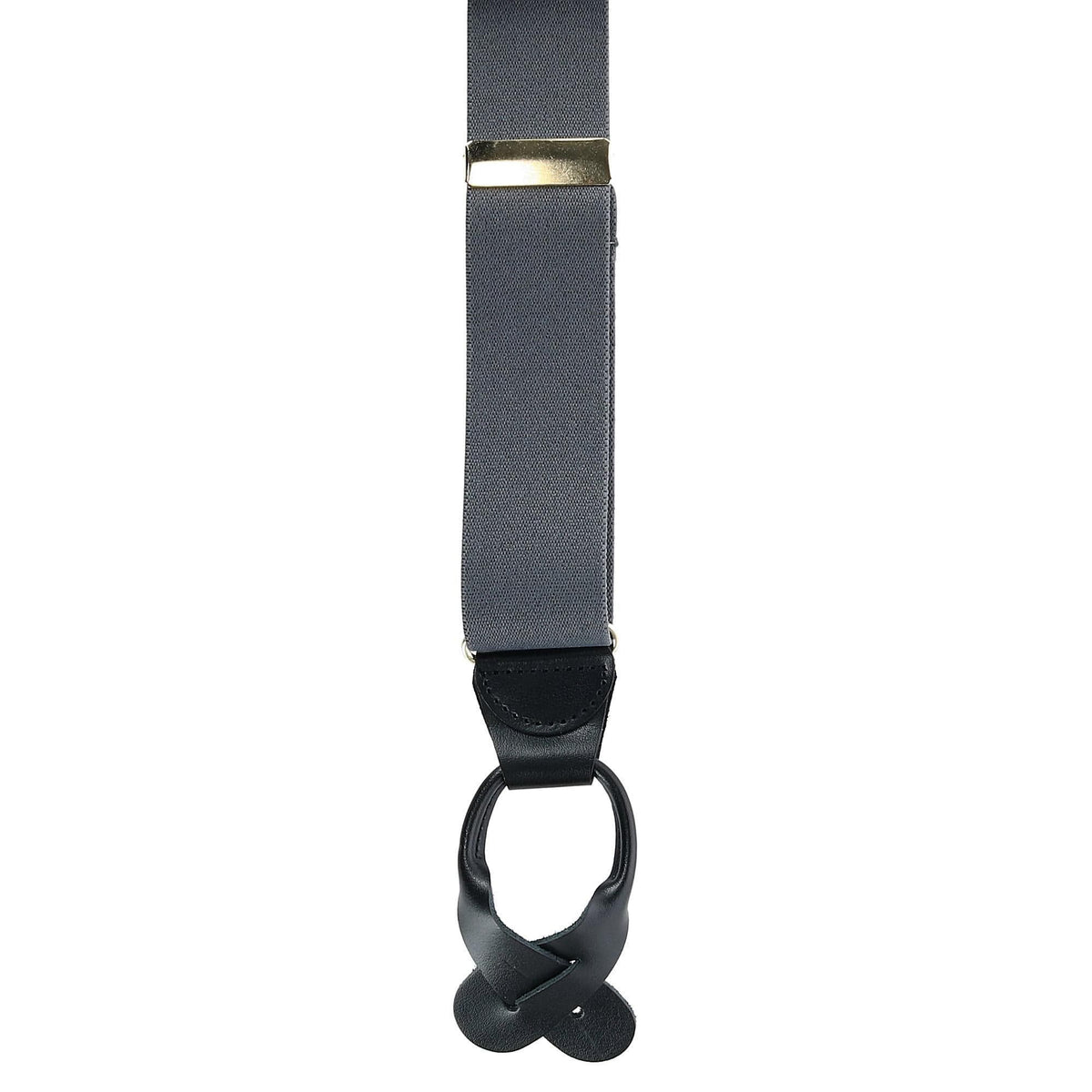 CTM® Men's Elastic Button End Suspenders - Grey