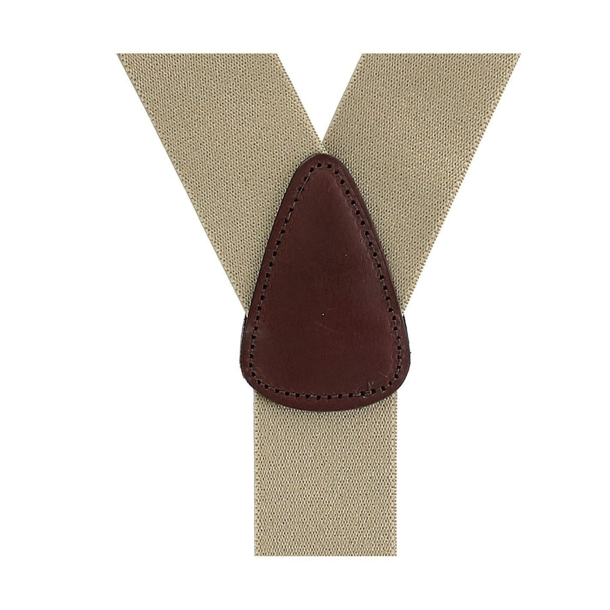 CTM® Men's Elastic Button End Suspenders - Khaki