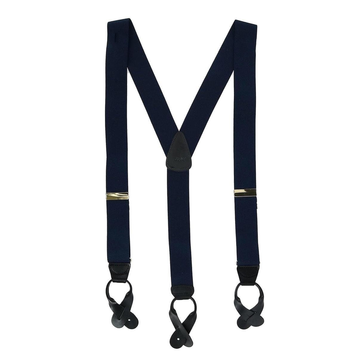 CTM® Men's Elastic Button End Suspenders - Navy