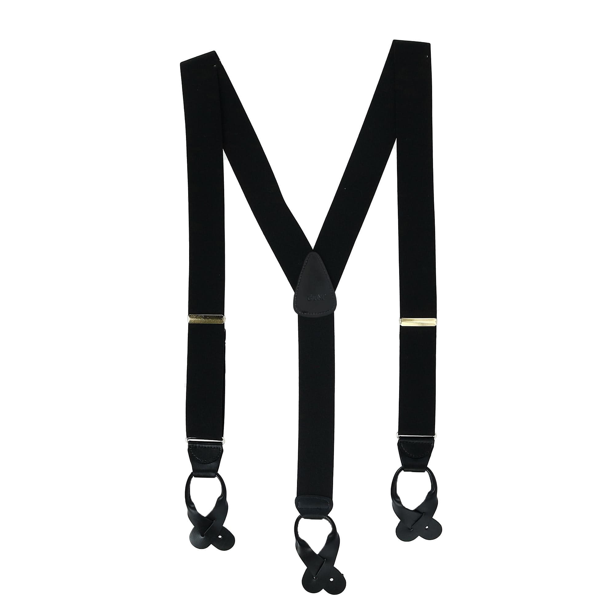 CTM® Men's Big & Tall Elastic Button End Suspenders