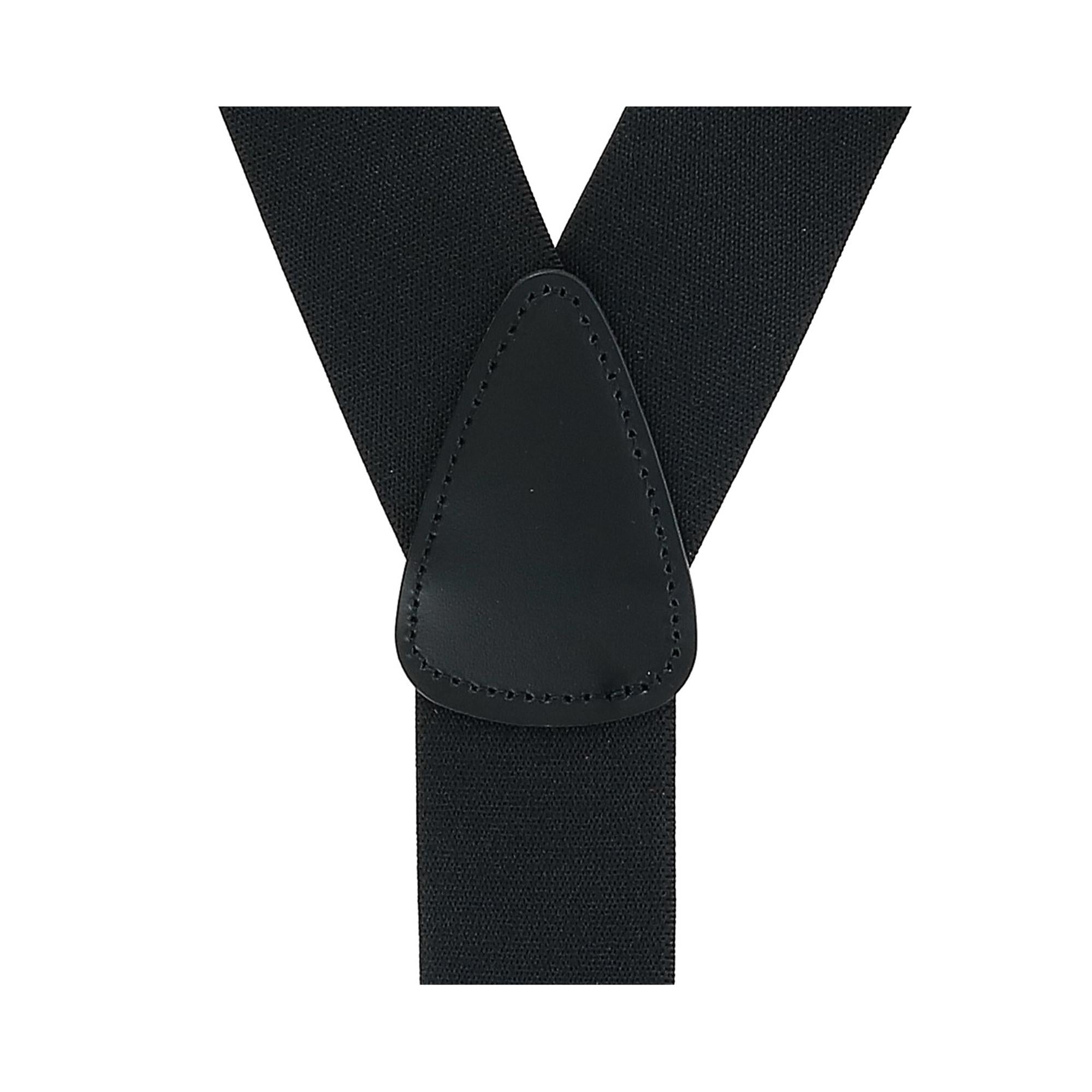 CTM® Men's Big & Tall Elastic Button End Suspenders - Black