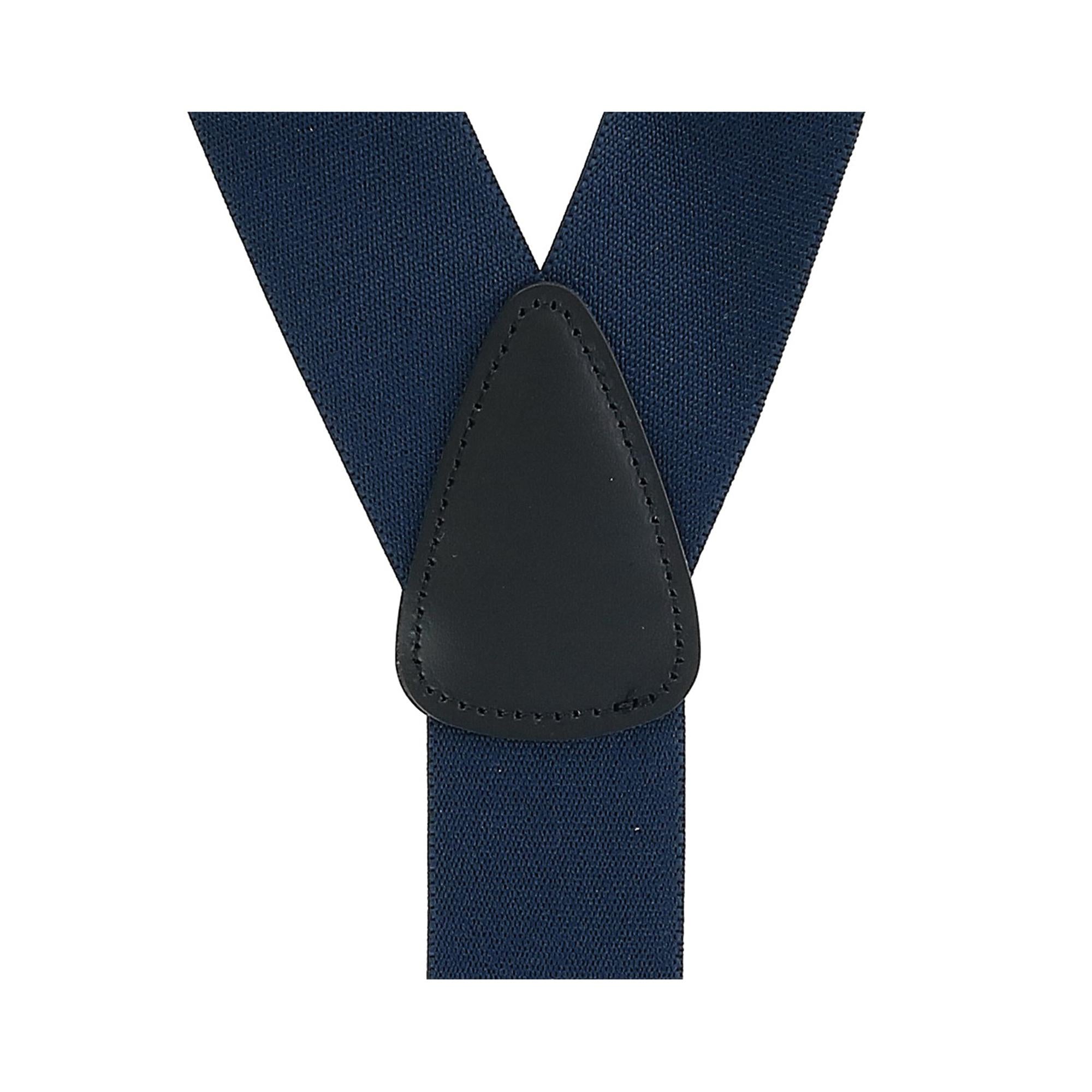 CTM® Men's Big & Tall Elastic Button End Suspenders - Navy