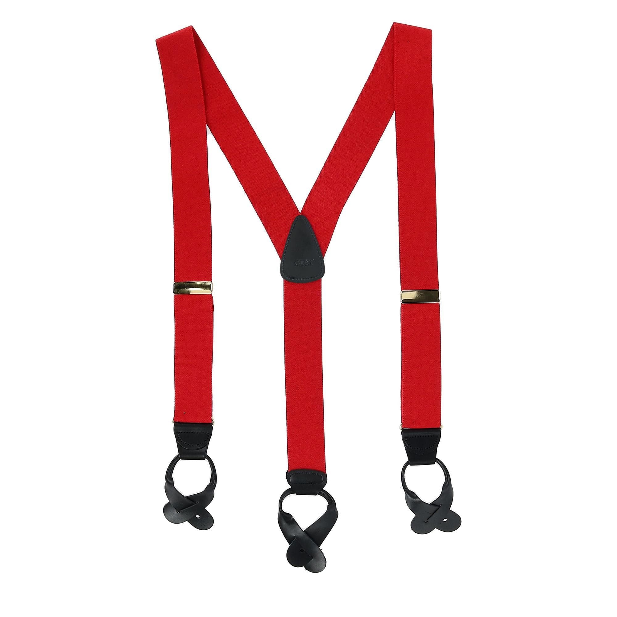 CTM® Men's Big & Tall Elastic Button End Suspenders