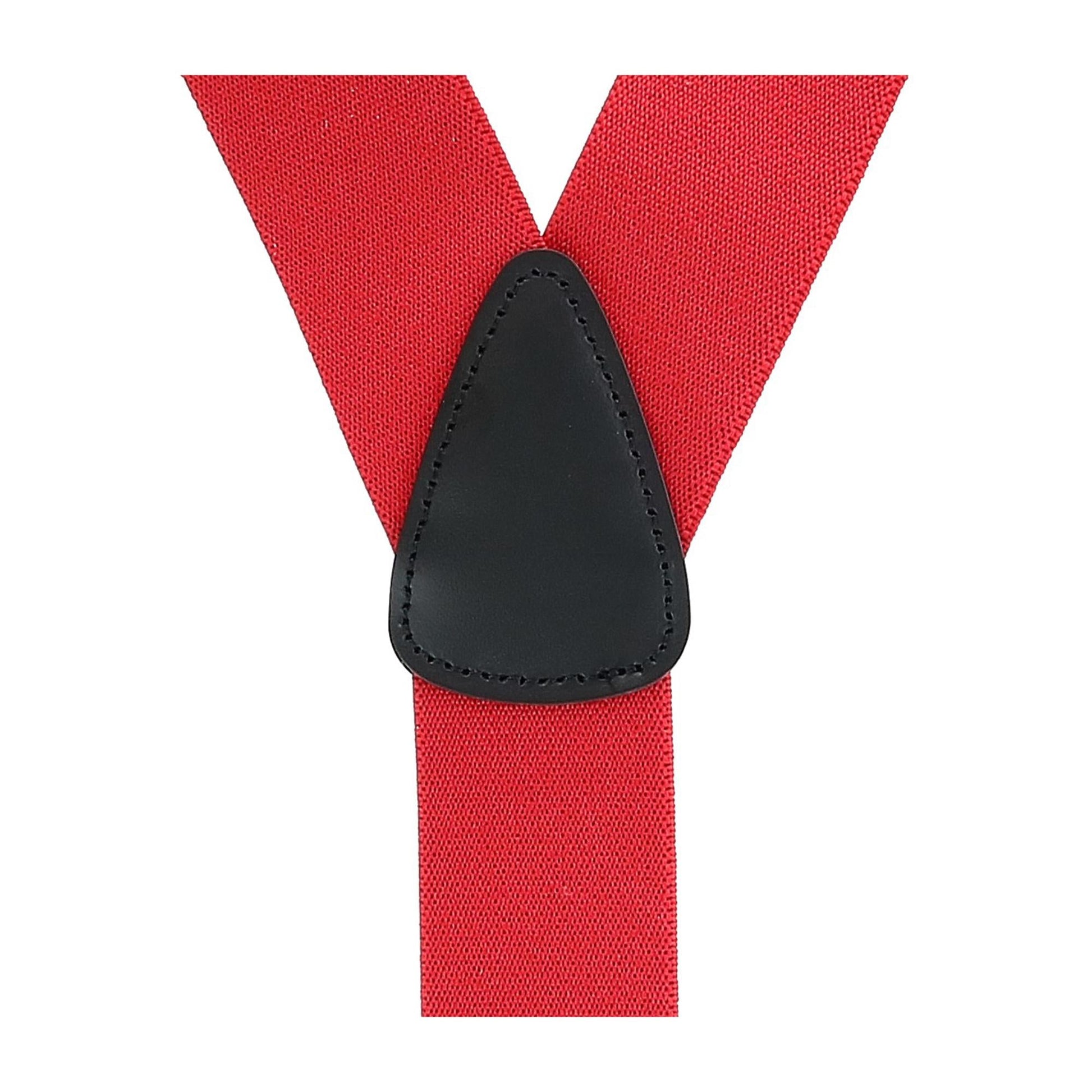 CTM® Men's Big & Tall Elastic Button End Suspenders - Red