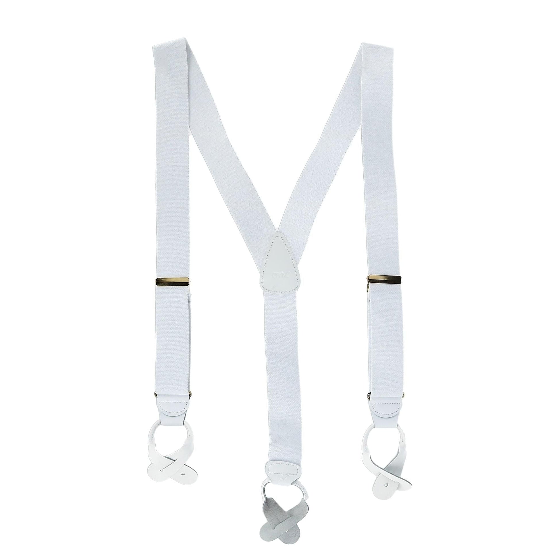 CTM® Men's Big & Tall Elastic Button End Suspenders