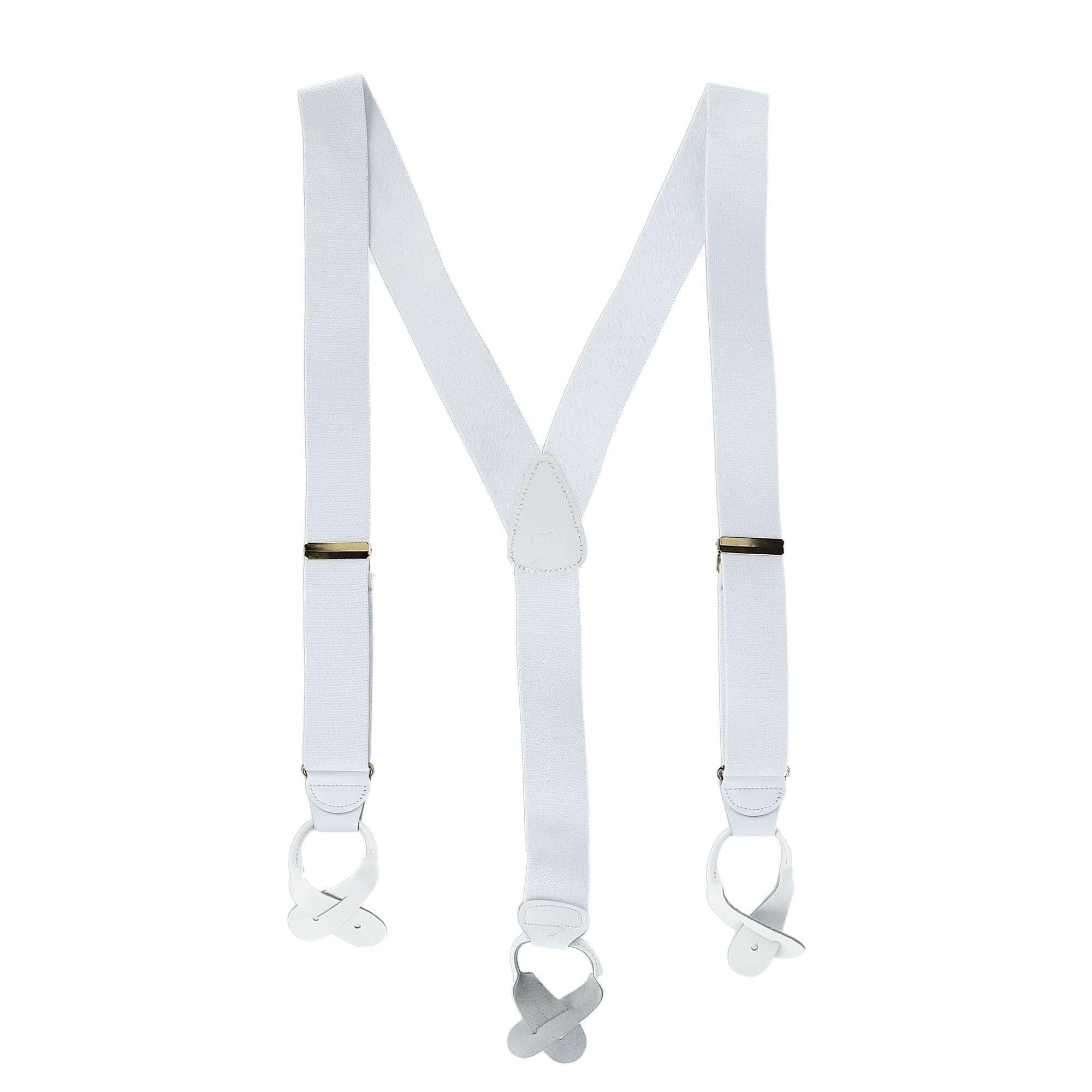 CTM® Men's Big & Tall Elastic Button End Suspenders