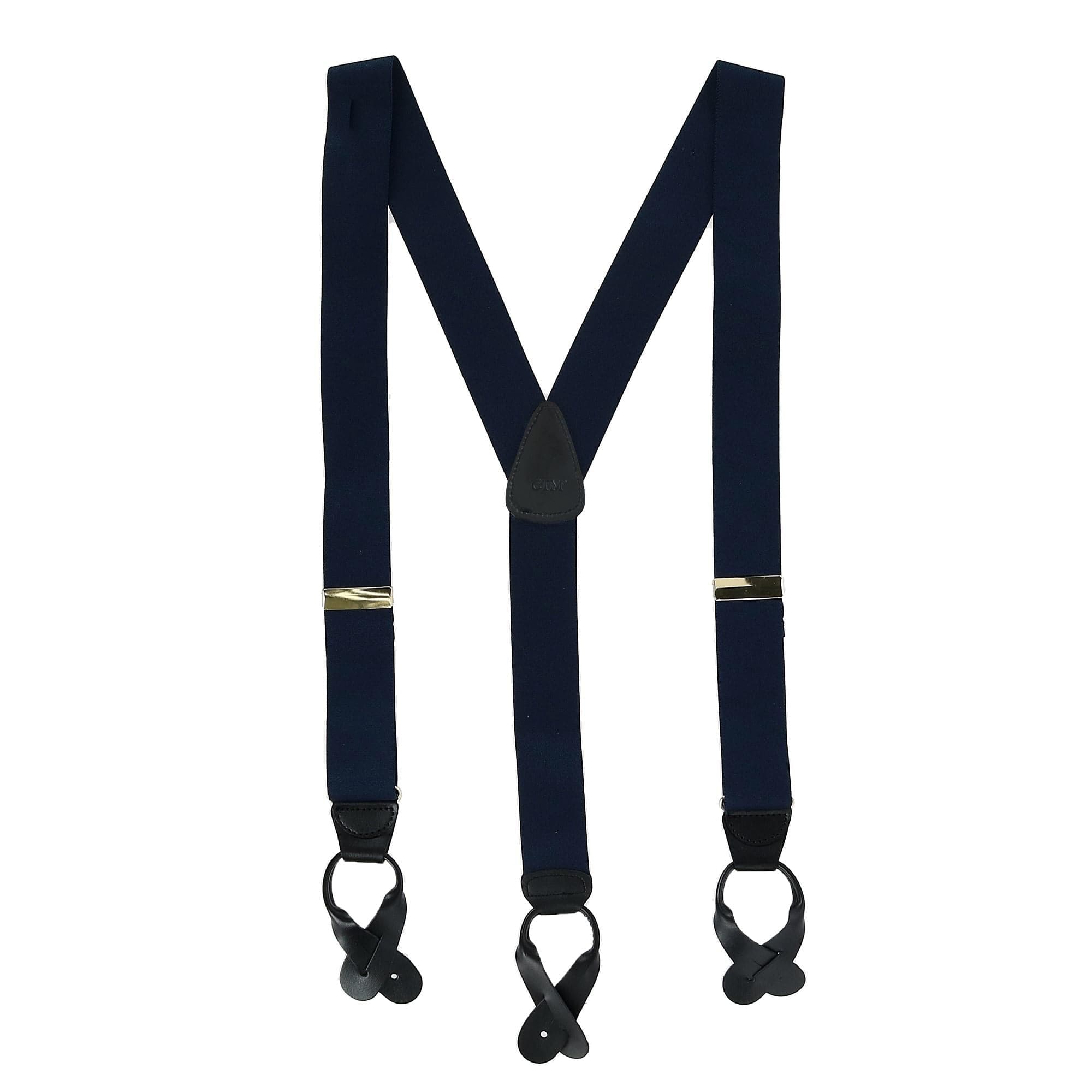 CTM® Men's Big & Tall Elastic Button End Suspenders - Men's Big & Tall Elastic Button End Suspenders