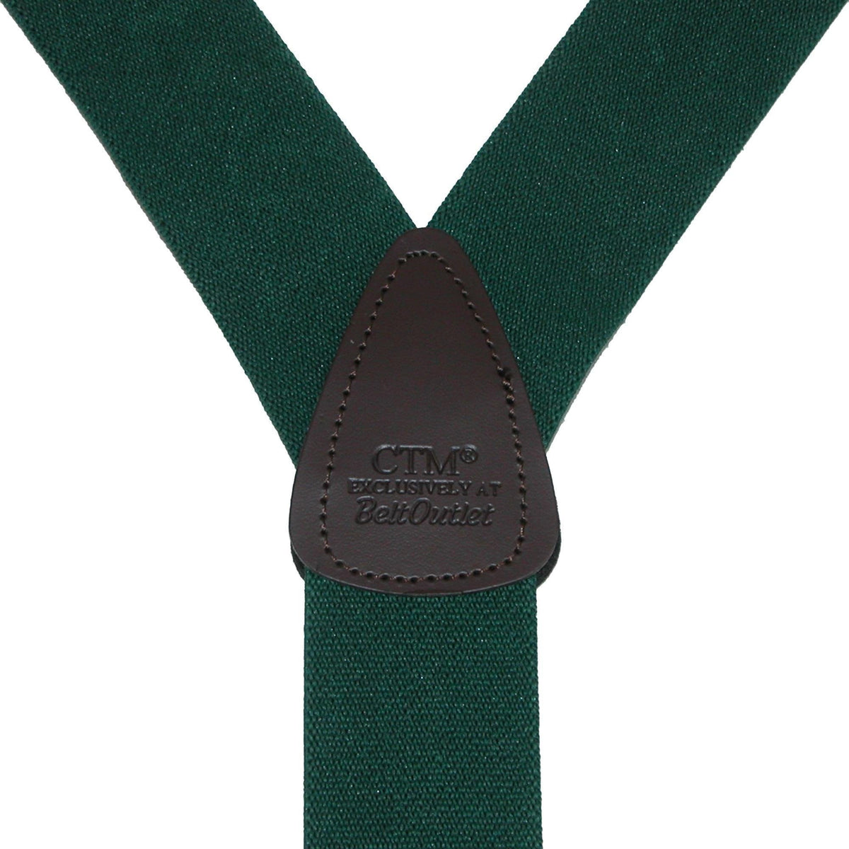 CTM® Men's Elastic Button End Dress Suspender with Bachelor Buttons - Green