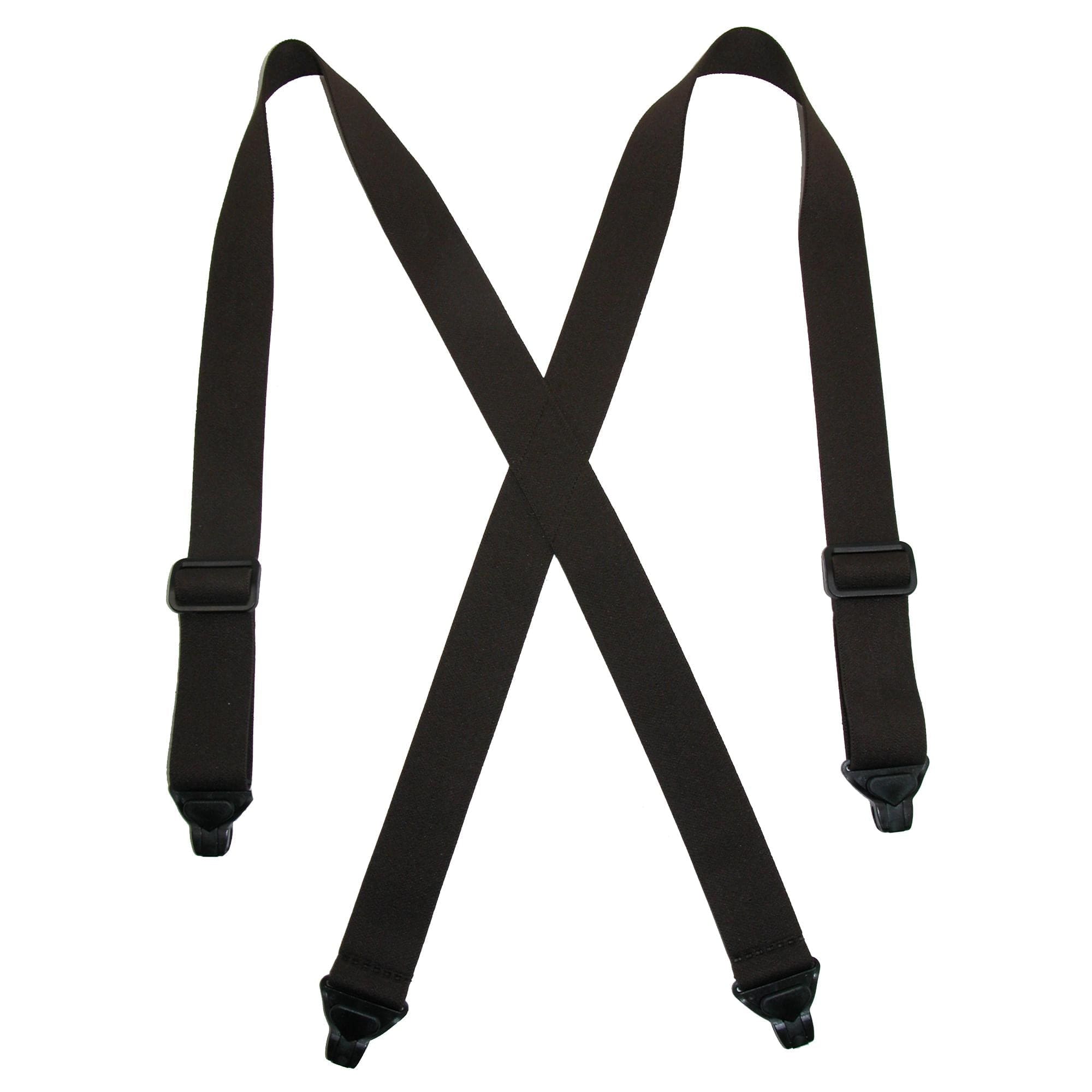 CTM® Men's Elastic Plastic Clip-End TSA Compliant Airport Suspenders