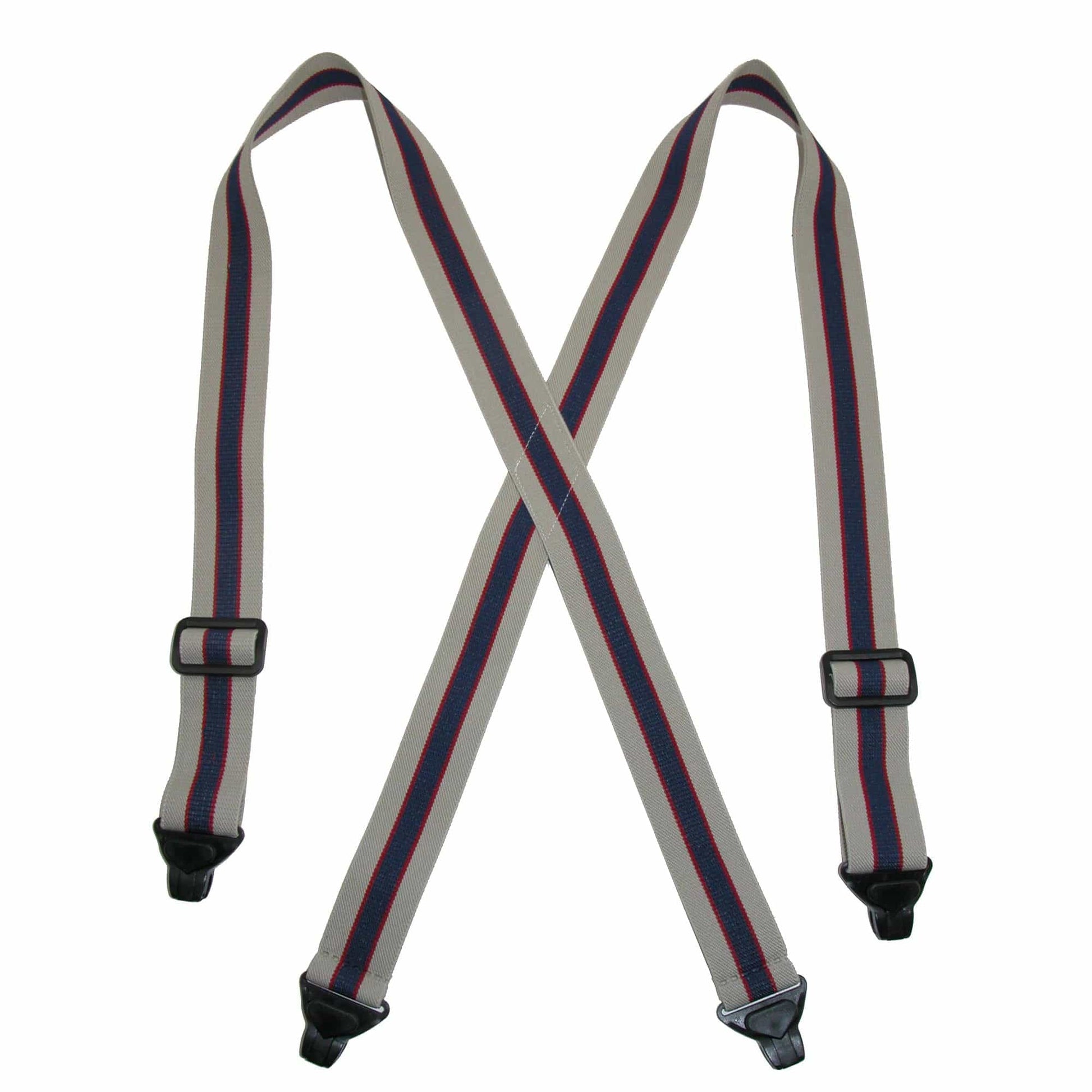 CTM® Men's Elastic Plastic Clip-End TSA Compliant Airport Suspenders