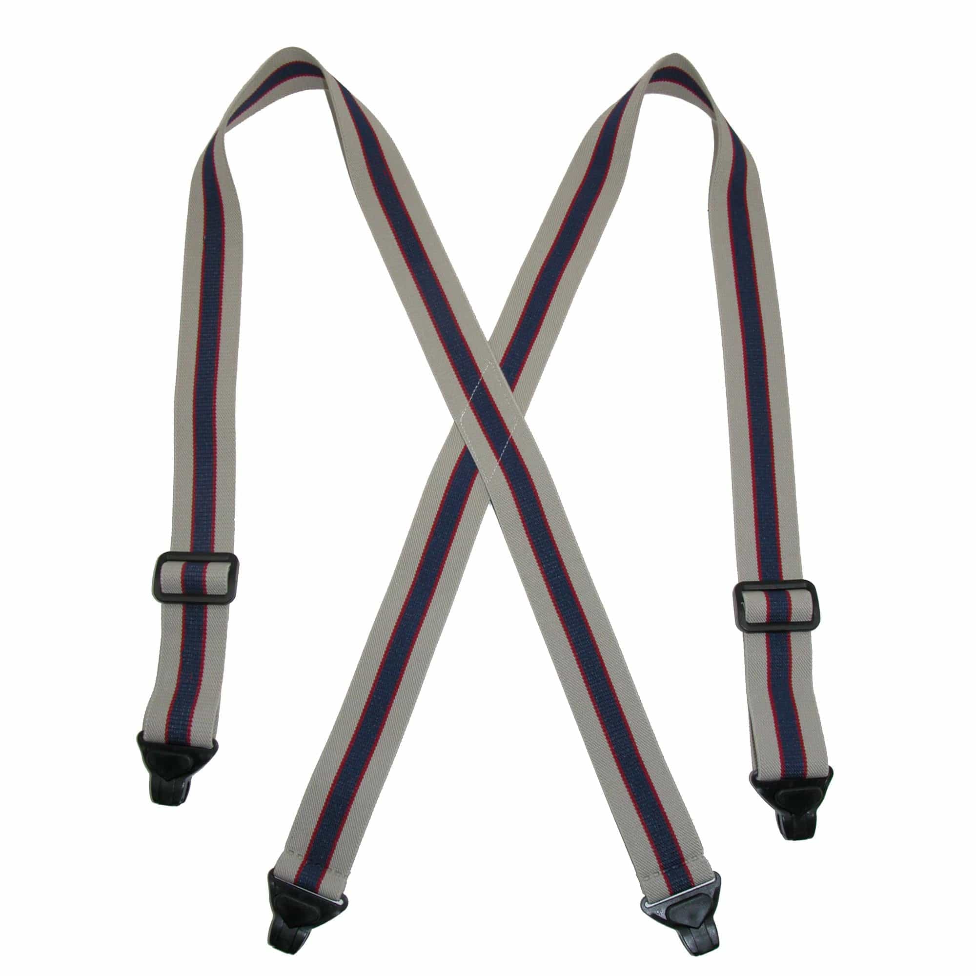 CTM® Men's Elastic Plastic Clip-End TSA Compliant Airport Suspenders