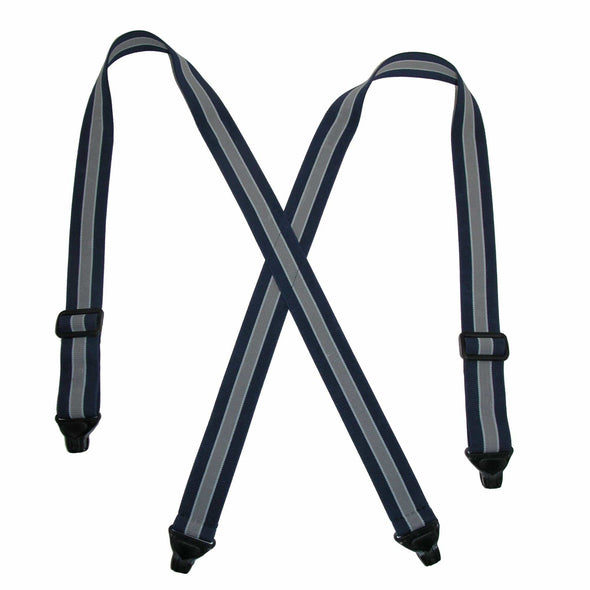 Men's Elastic Plastic Clip-End TSA Compliant Airport Suspenders