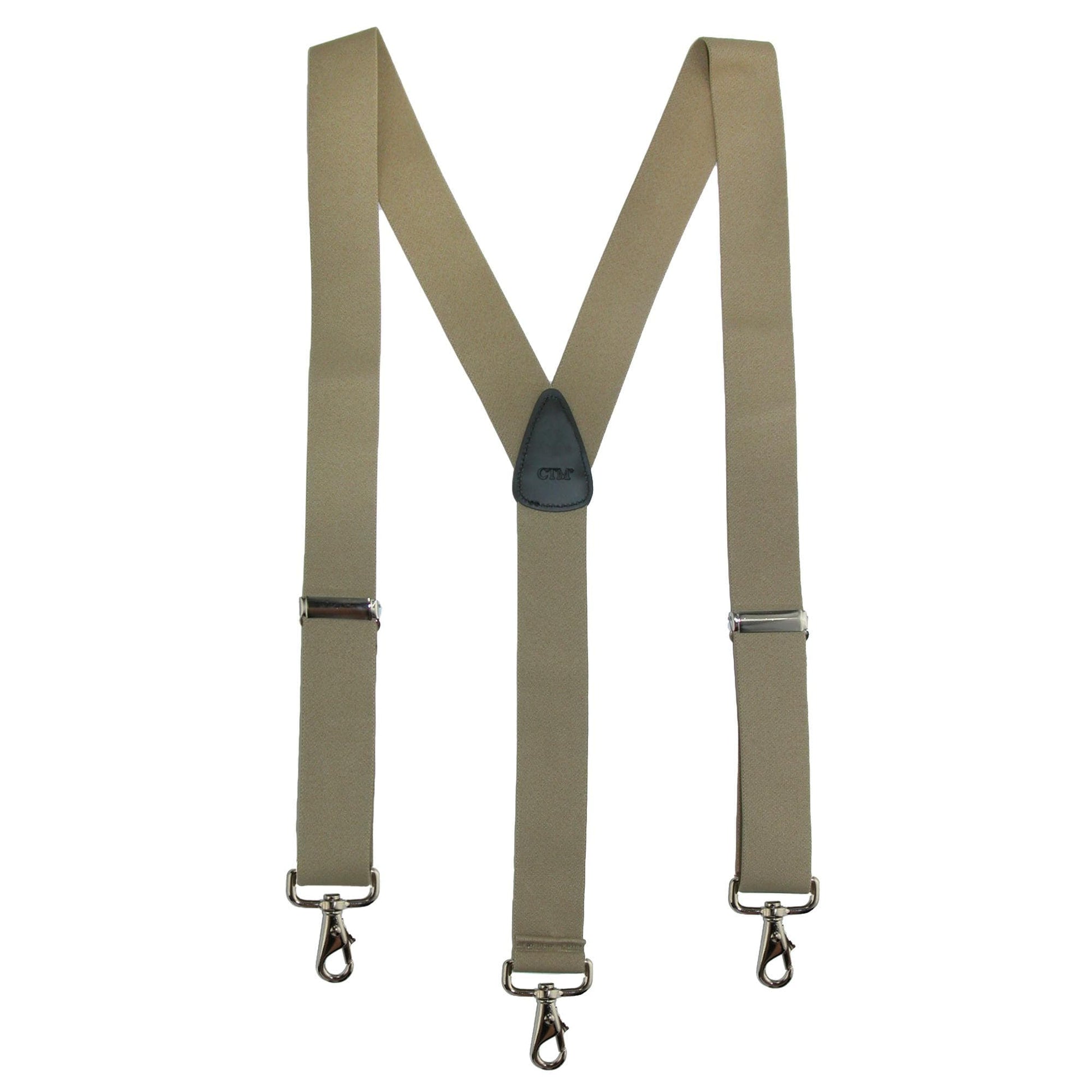 CTM® Men's Big & Tall Elastic Solid Y-Back Suspender with Swivel Hook Ends