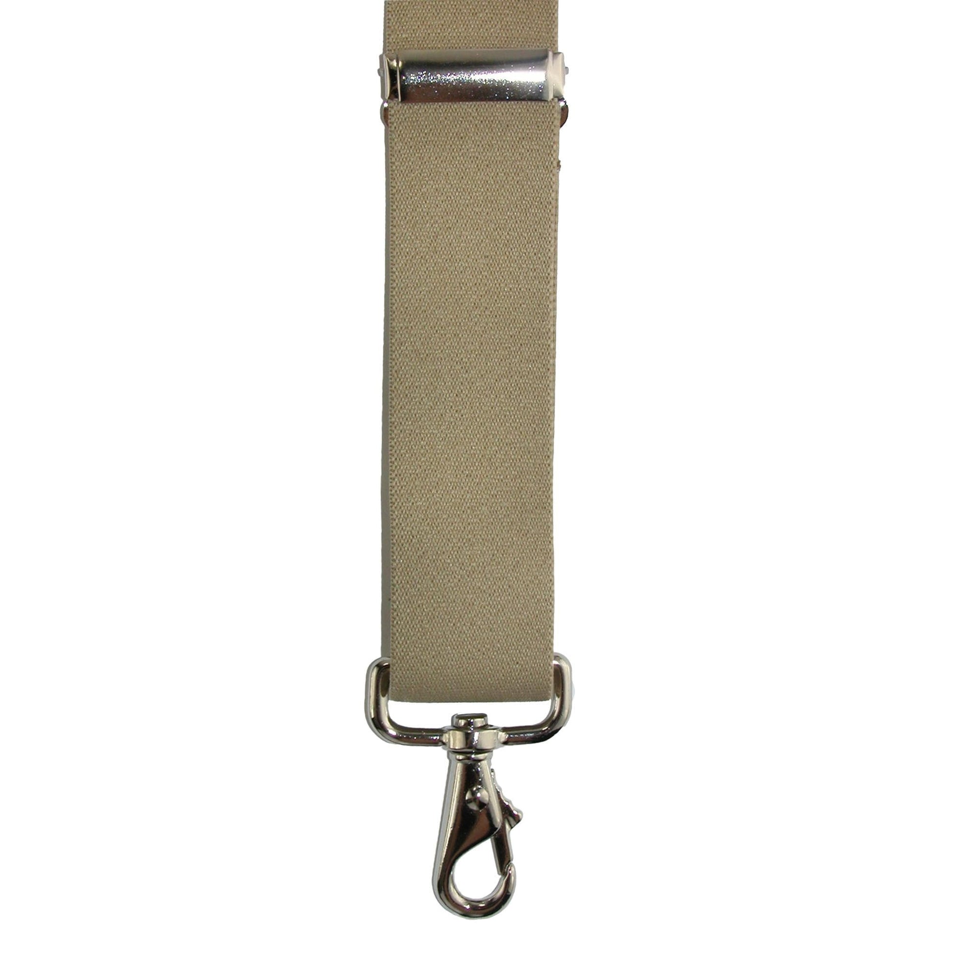 CTM® Men's Big & Tall Elastic Solid Y-Back Suspender with Swivel Hook Ends - Khaki