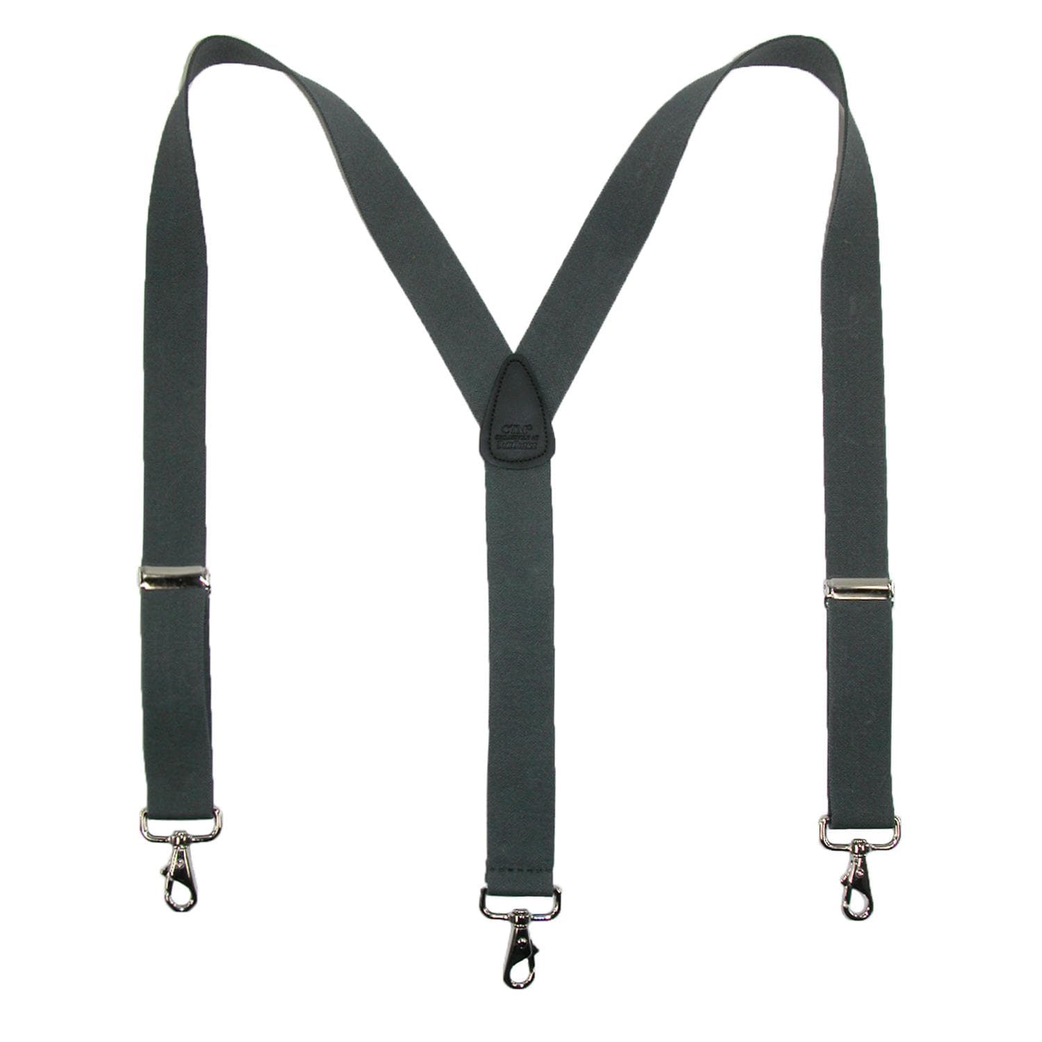 CTM® Men's Big & Tall Elastic Solid Y-Back Suspender with Swivel Hook Ends - Men's Big & Tall Elastic Solid Y-Back Suspender with Swivel Hook Ends
