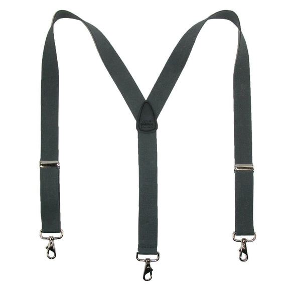 Men's Big & Tall Elastic Solid Color Y-Back Suspender with Swivel Hook Ends