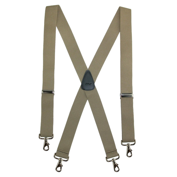 Men's Elastic Solid Color X-Back Suspender with Swivel Hook Ends