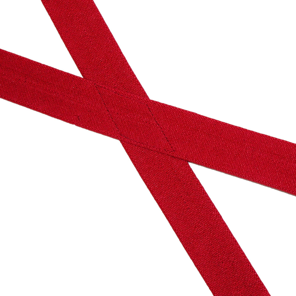 CTM® Women's Elastic Clip-End 1 Inch Basic Suspenders - Red