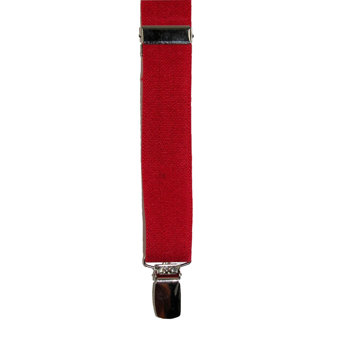 CTM® Women's Elastic Clip-End 1 Inch Basic Suspenders - Red