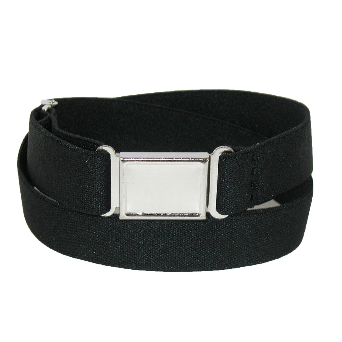 CTM® Kids' Elastic Stretch Adjustable Belt with Magnetic Buckle - Black