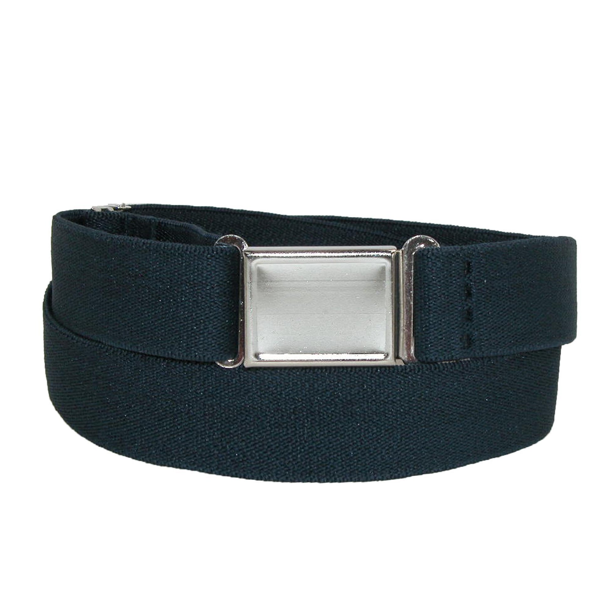 CTM® Kids' Elastic Stretch Belt with Magnetic Buckle (Pack of 3) - Navy