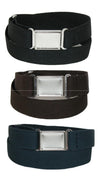 Kids' Elastic Stretch Belt with Magnetic Buckle (Pack of 3 Colors)