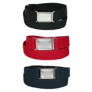 Kids' Elastic Stretch Belt with Magnetic Buckle (Pack of 3)
