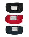 Kids' Elastic Stretch Belt with Magnetic Buckle (Pack of 3)