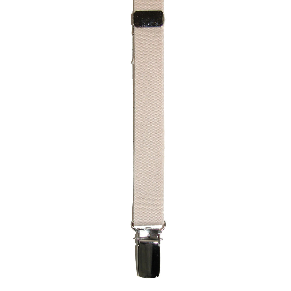 CTM® Elastic .75 Inch Wide Undergarment Clip-End Suspenders - Beige