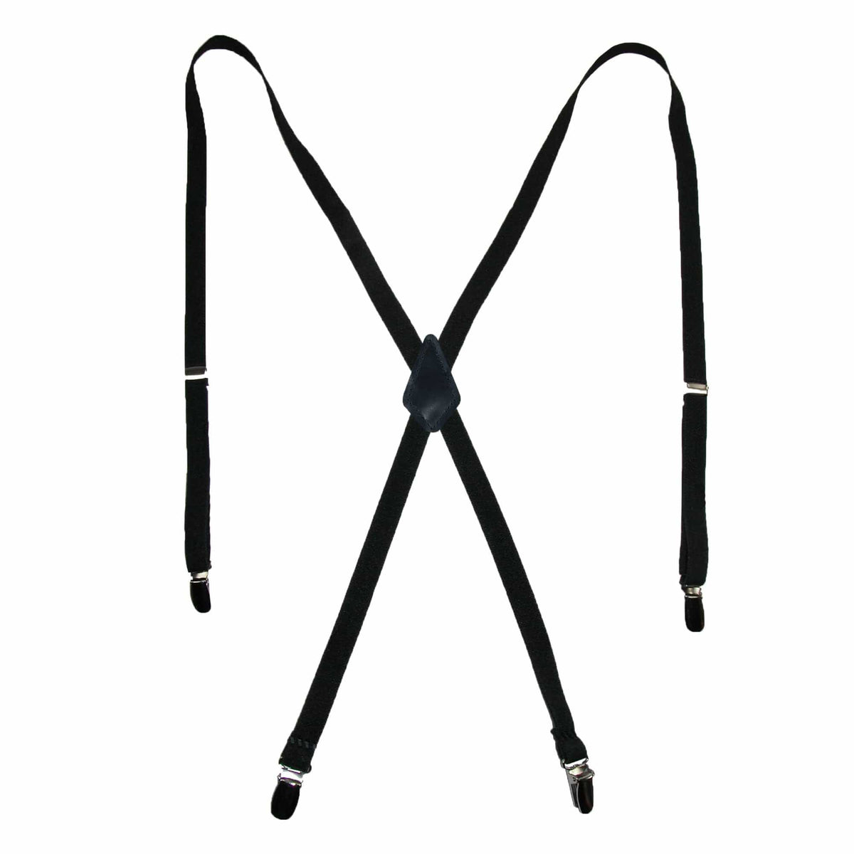 CTM® Women's Elastic Clip-End 1/2 Inch Skinny Urban Suspenders