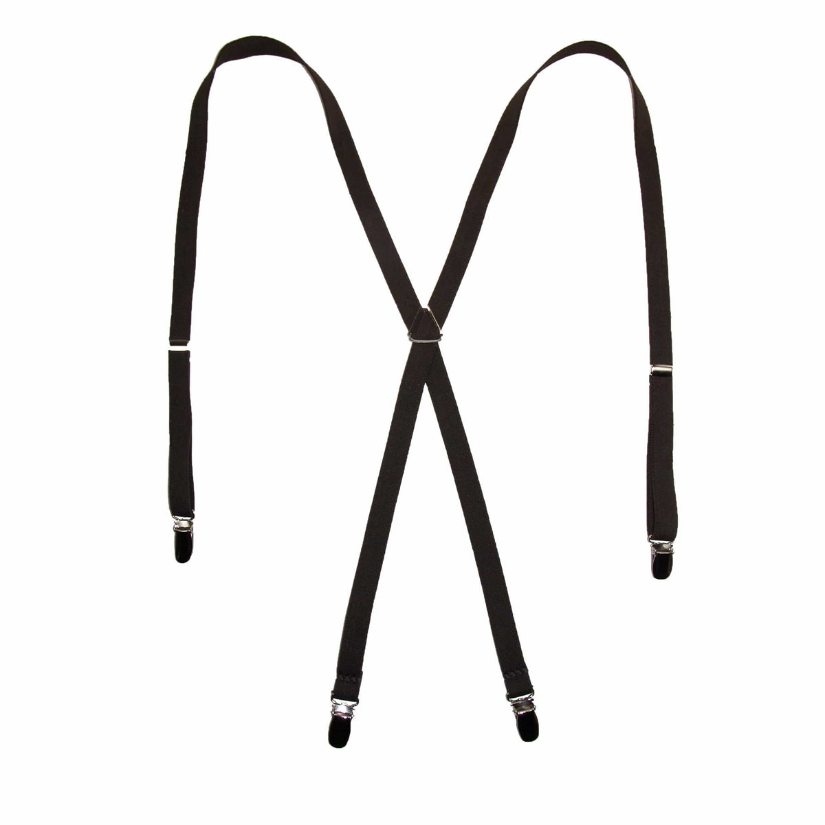 CTM® Women's Elastic Clip-End 1/2 Inch Skinny Urban Suspenders