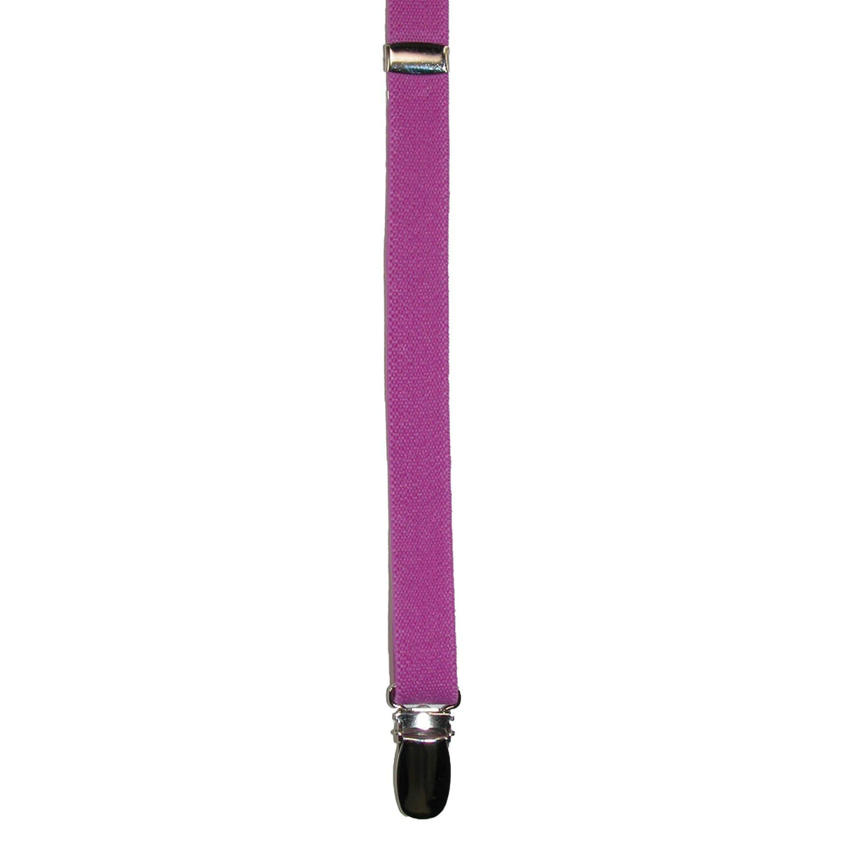 CTM® Women's Elastic Clip-End 1/2 Inch Skinny Urban Suspenders - Purple