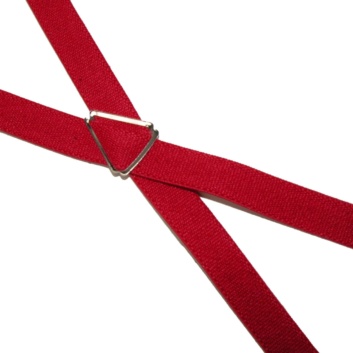 CTM® Women's Elastic Clip-End 1/2 Inch Skinny Urban Suspenders - Red