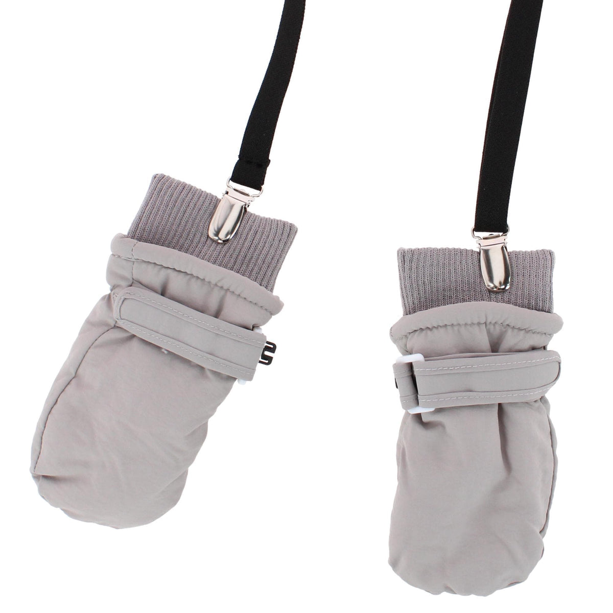 CTM® Kids' Elastic 1/2 Inch One Piece Adjustable Mitten Clips (2 Pack) - Black/Navy