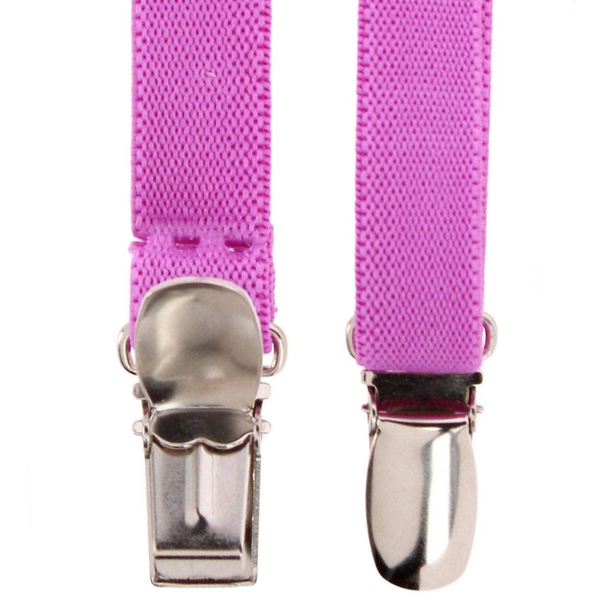 CTM® Kids' Elastic 1/2 Inch One Piece Adjustable Mitten Clips (2 Pack) - Black/Bright Purple