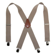 Men's Terry Casual Elastic with Anti Slip Pin Clip 2 Inch Suspenders