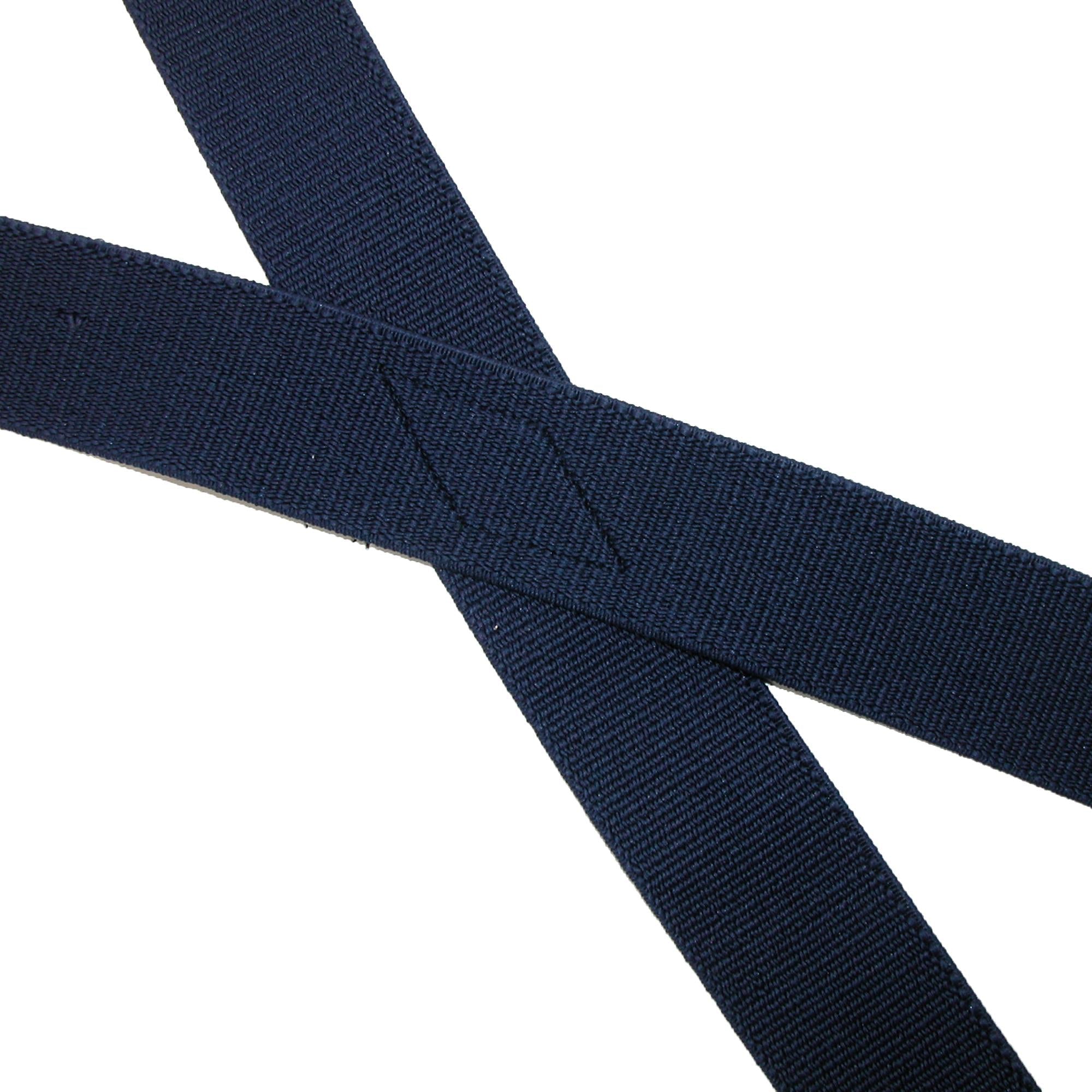 CTM® Men's Terry Casual Elastic Clip-End 1 1/2 Inch Suspenders - Black