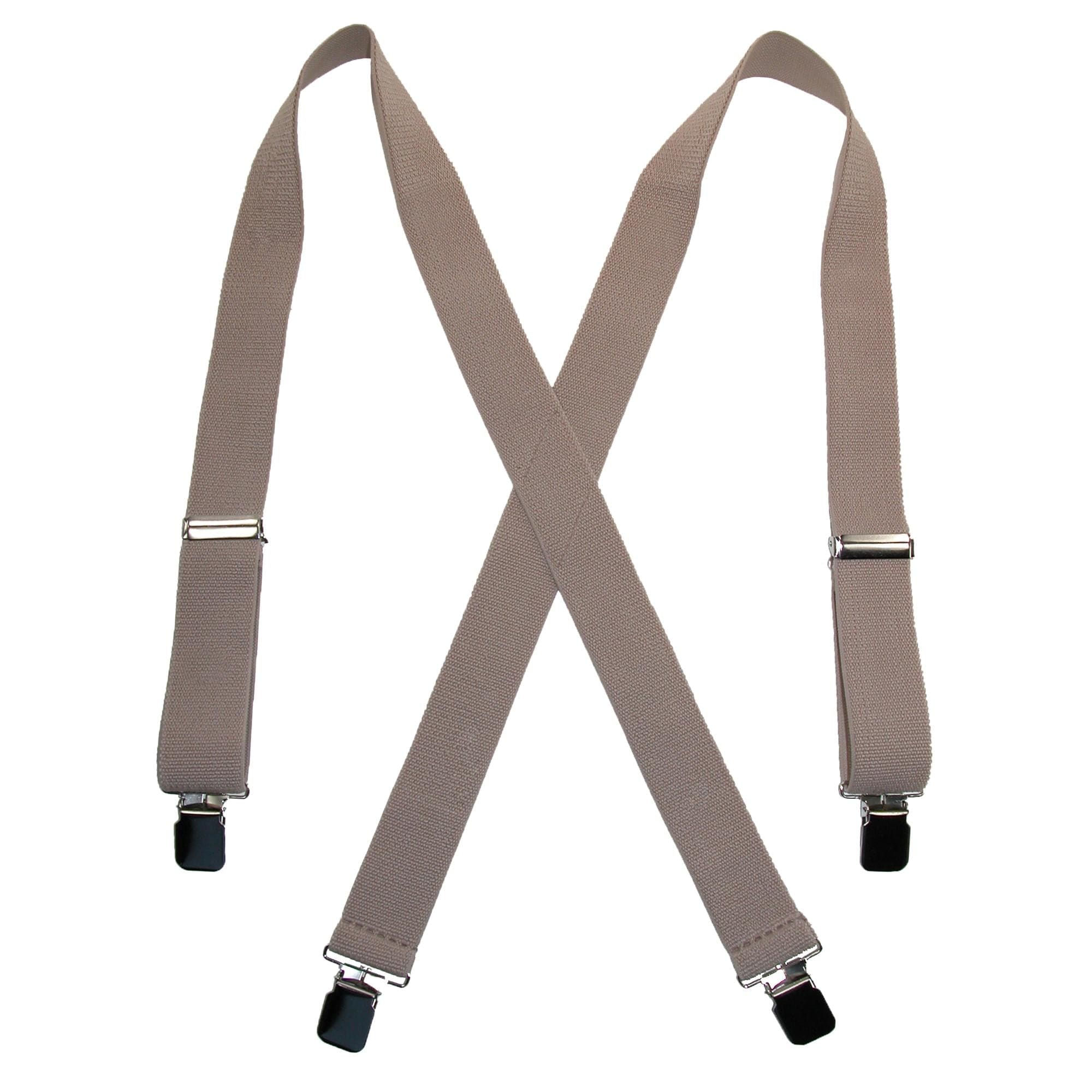 CTM® Men's Terry Casual Elastic Clip-End 1 1/2 Inch Suspenders