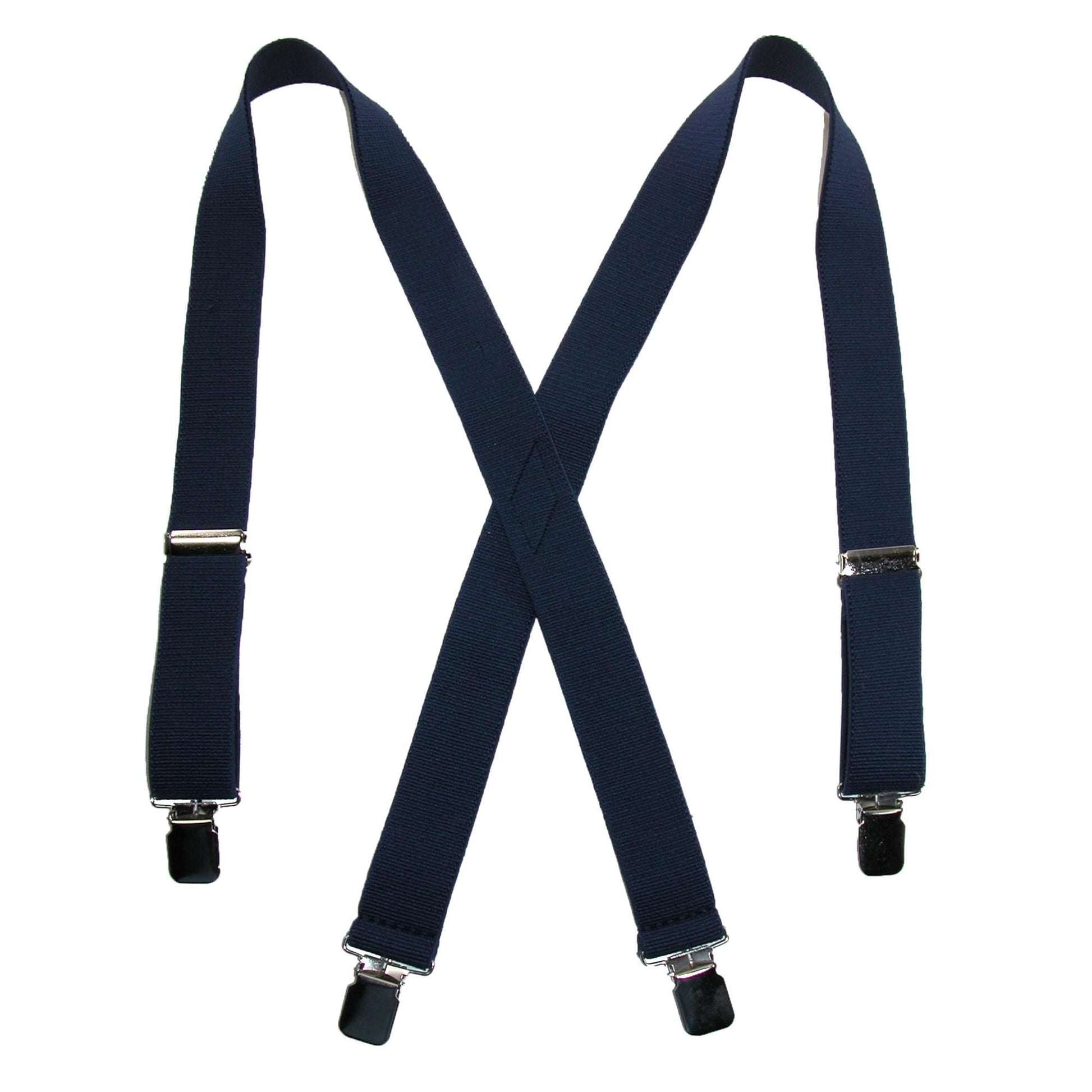 CTM® Men's Terry Casual Elastic Clip-End 1 1/2 Inch Suspenders