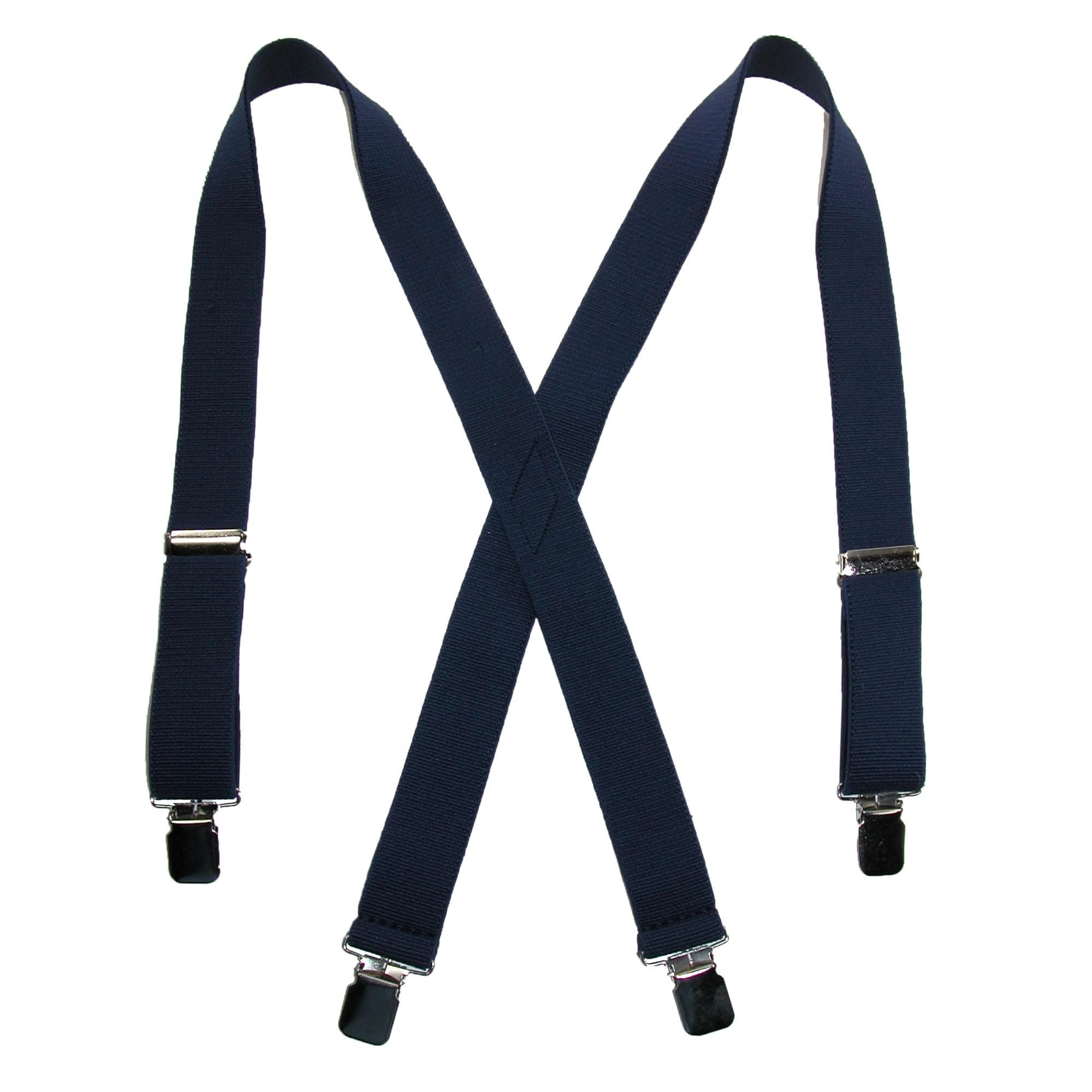 CTM® Men's Terry Casual Elastic Clip-End 1 1/2 Inch Suspenders