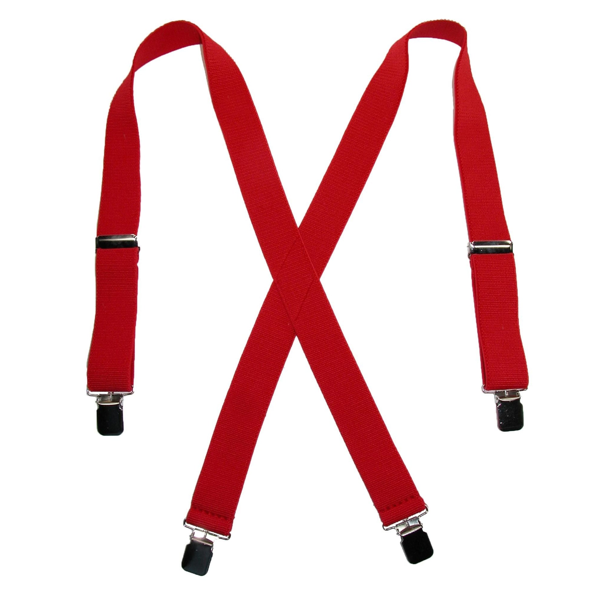 CTM® Men's Terry Casual Elastic Clip-End 1 1/2 Inch Suspenders