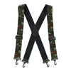 Men's Elastic Camouflage X-Back Suspenders with Plastic Swivel Hook Ends