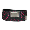 Women's Plus Size No Show Buckle Stretch Belt with Polka Dots