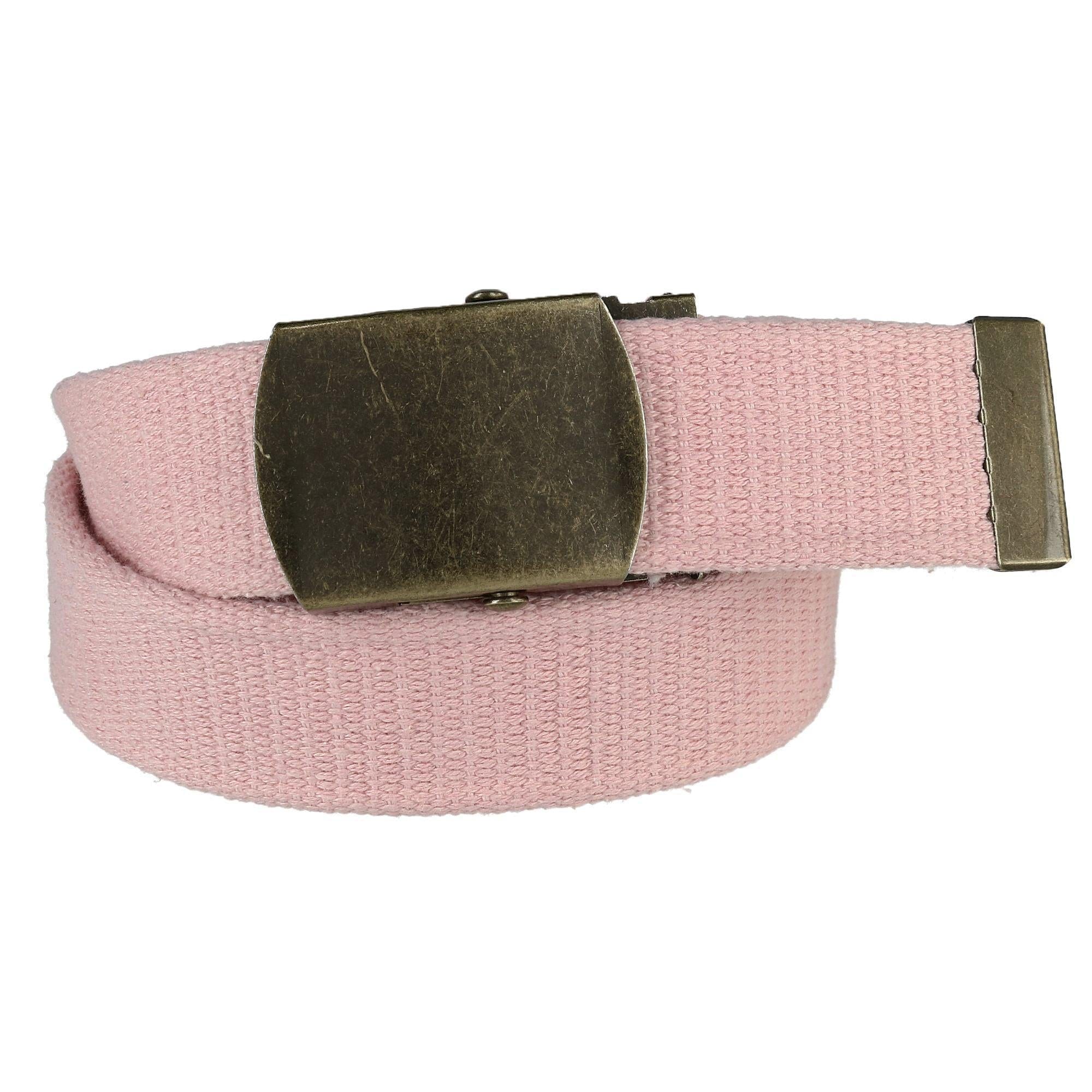 CTM® Cotton Web 1.5 Inch Adjustable Military Buckle Belt