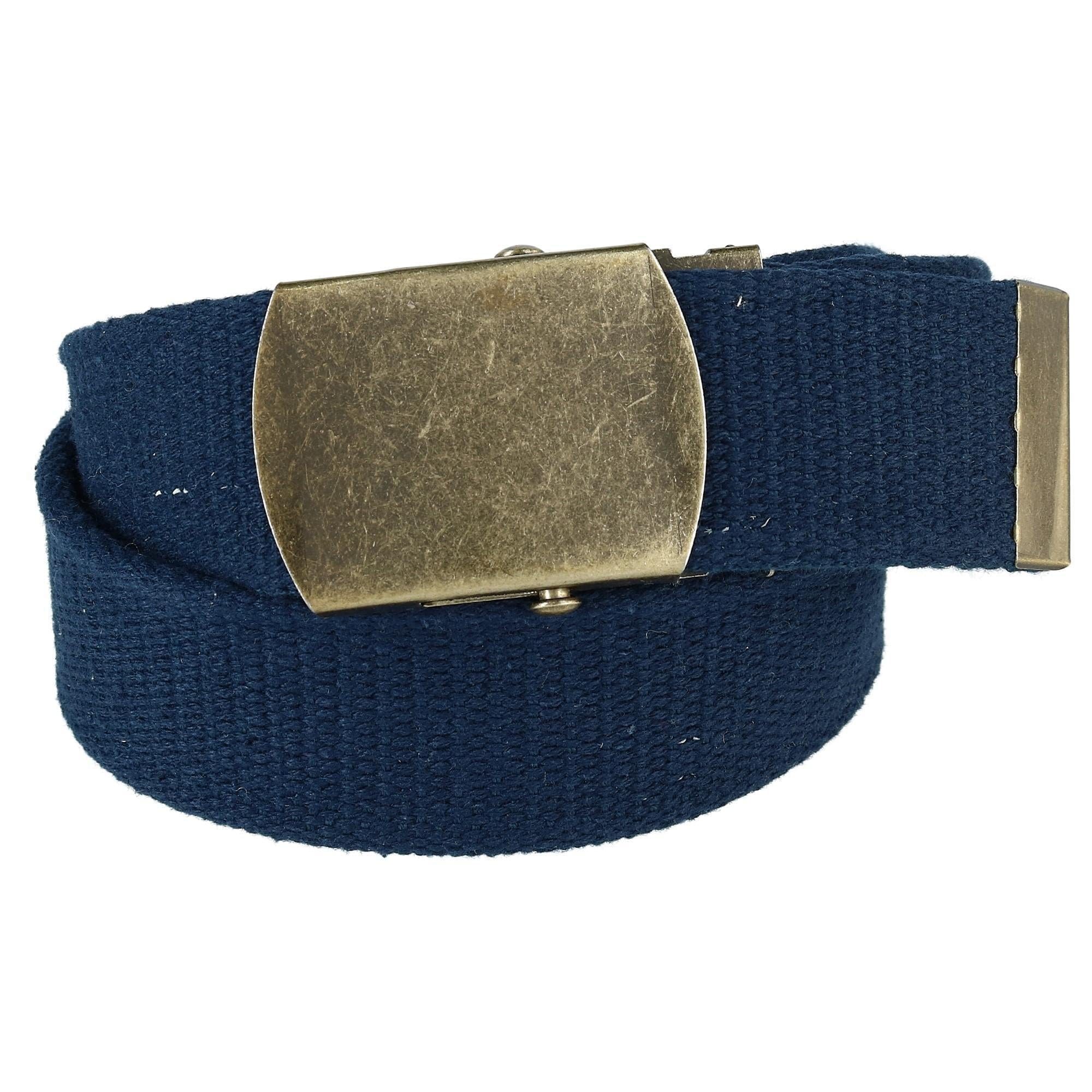 CTM® Cotton Web 1.5 Inch Adjustable Military Buckle Belt - Cotton Web 1.5 Inch Adjustable Military Buckle Belt