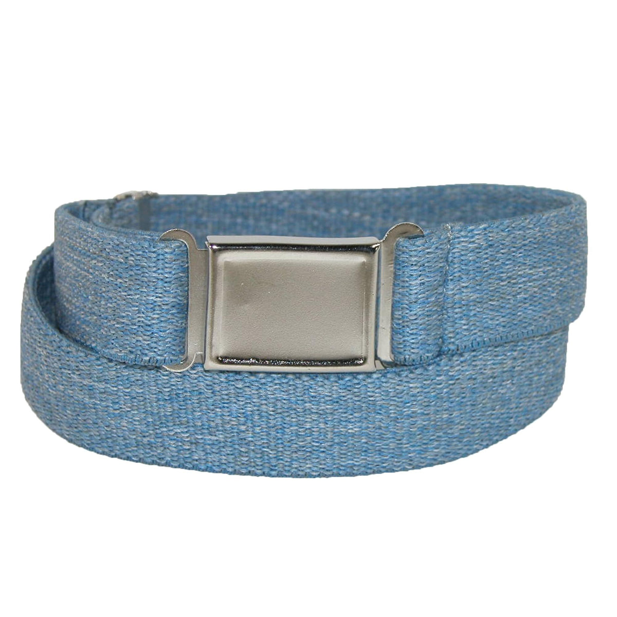 CTM® Plus Size Elastic Belt with Magnetic No Show Flat Buckle - Denim