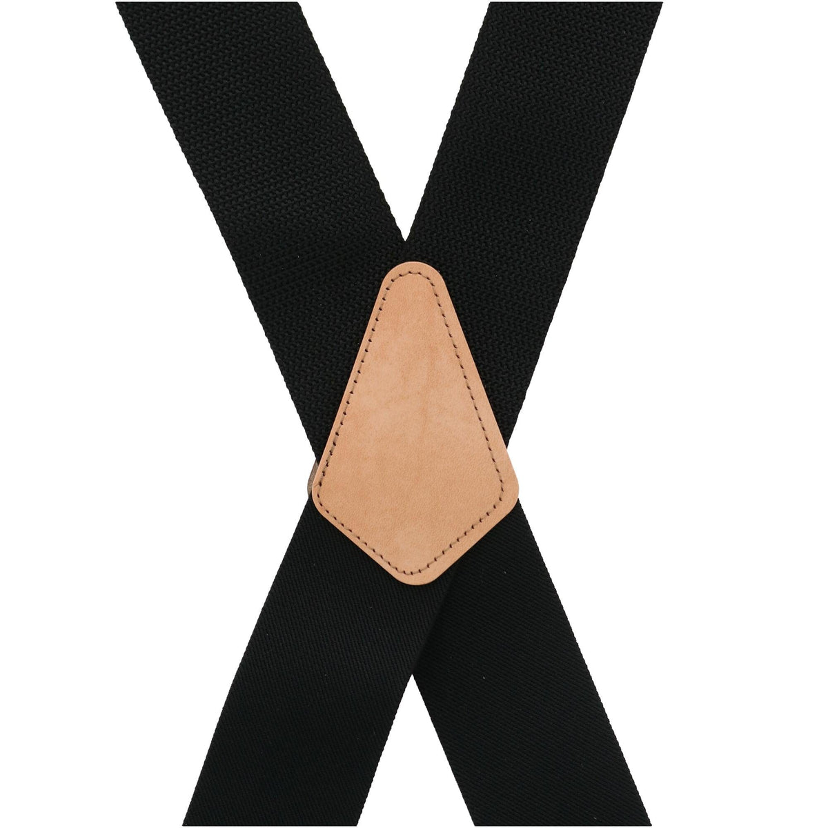 CTM® Men's Big & Tall Non-Elasticized Button End Work Suspenders - Black