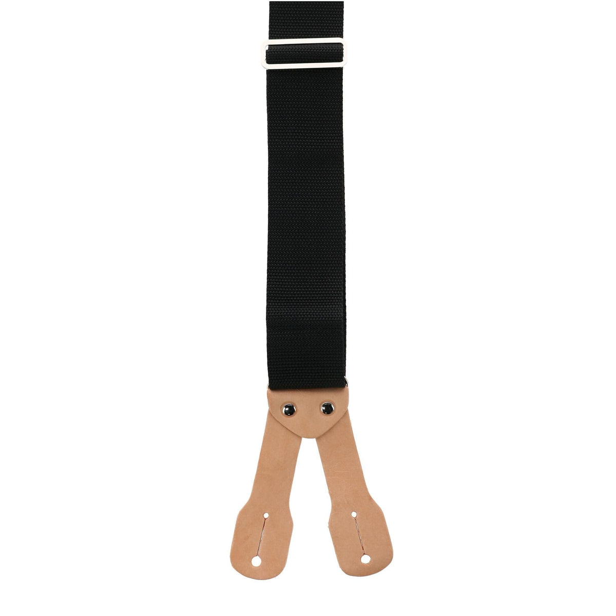 CTM® Men's Big & Tall Non-Elasticized Button End Work Suspenders - Black